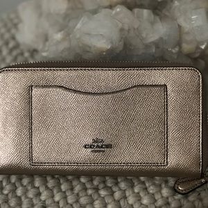 Coach Metallic Gold Champagne Wallet